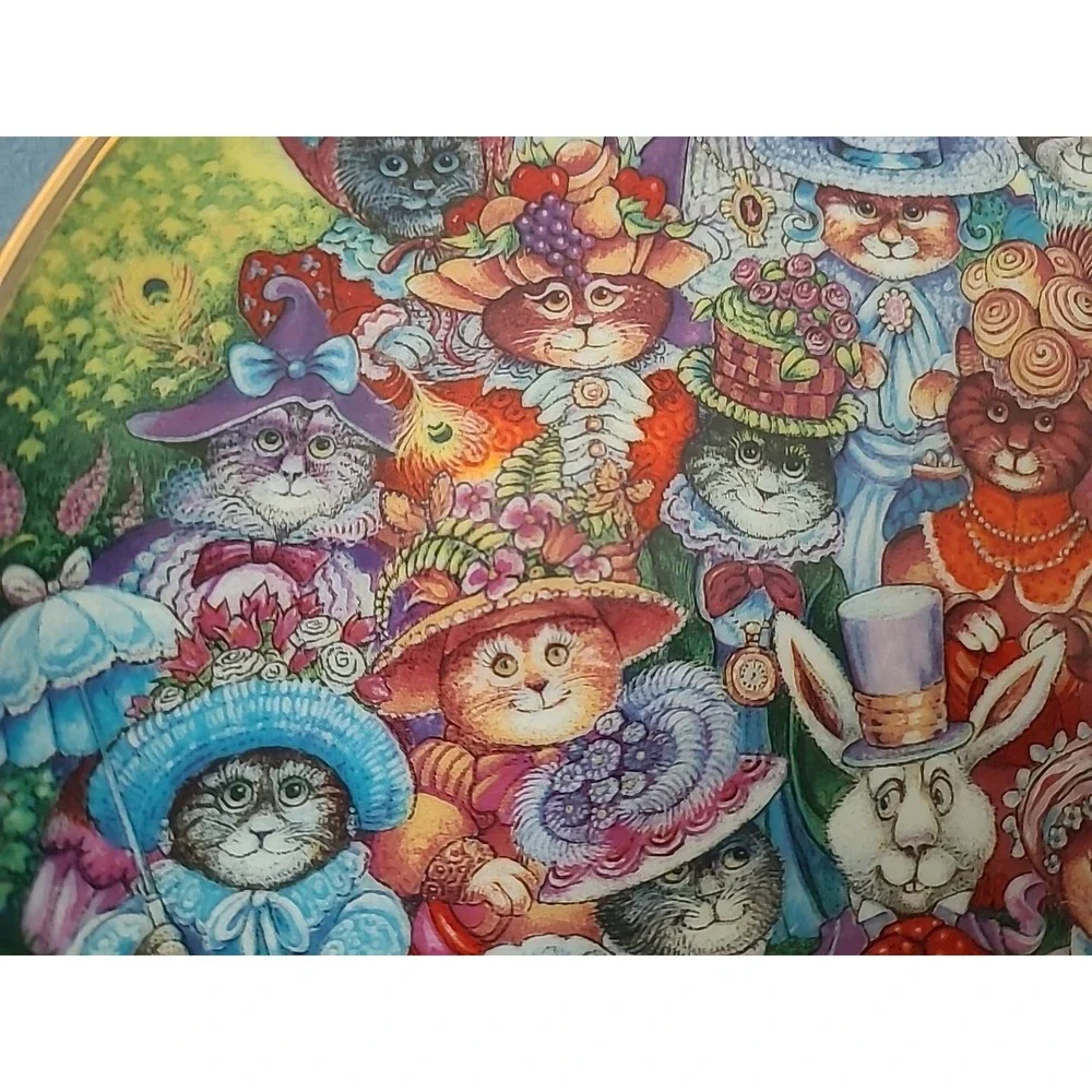 Franklin Mint Collector Plate Cat Easter Purrade Heirloom Ltd Edition B. Bell